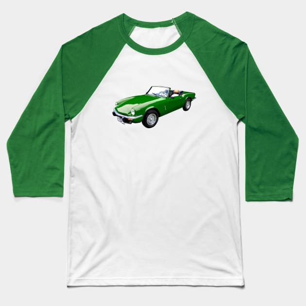 Triumph Spitfire (green) Baseball T-Shirt by Midcenturydave